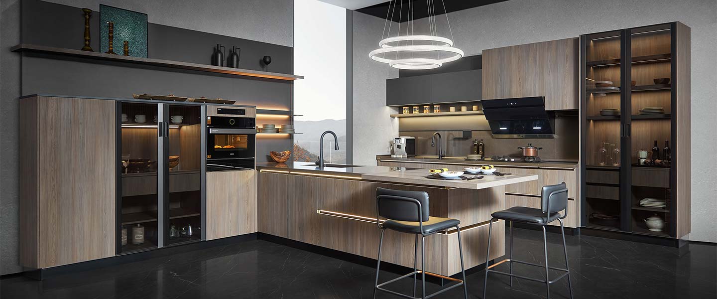 modern custom wooden kitchen cabinets design