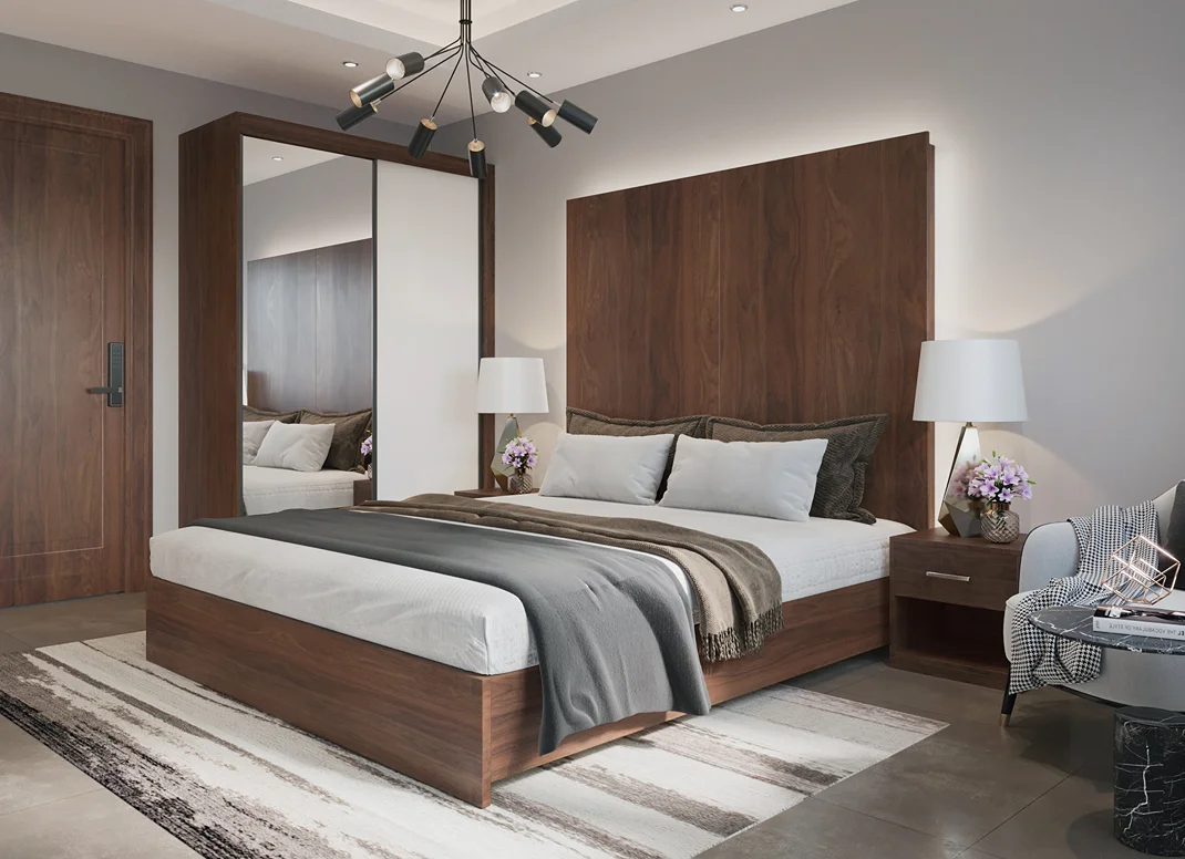 modern wood hotel room furniture