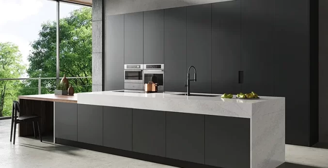 modern-minimalist-handleless-push-to-open-dark-grey-kitchen-cabinets